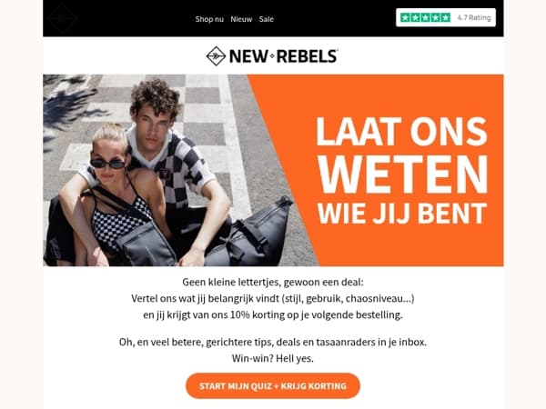 Kortingscode in ruil voor jouw stijl 🤘