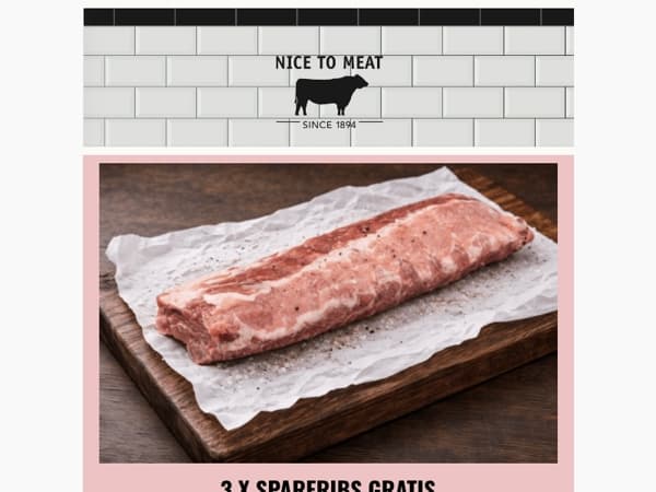 🤩 3 x gratis Spareribs en deze Wagyu A5 met STEAKpenningen