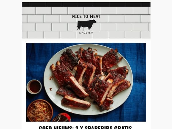 Sticky ribs & 3 x Spareribs cadeau 🔥