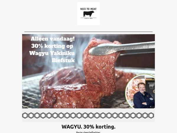 🥢 Vandaag en morgen: Wagyu Yakiniku met 30% korting! Shop nu.