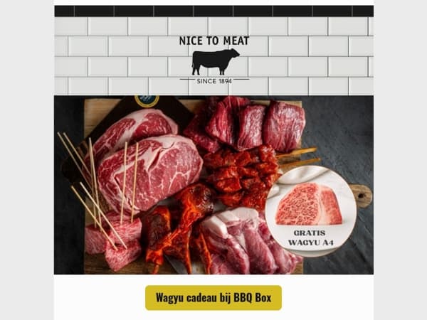 Exclusief dit weekend: gratis Japanse Wagyu A4 t.w.v. 77,50 ⭐⭐⭐⭐⭐