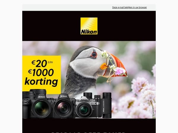 Zomer Aanbieding: Bespaar op camera's, lenzen en Sport Optics