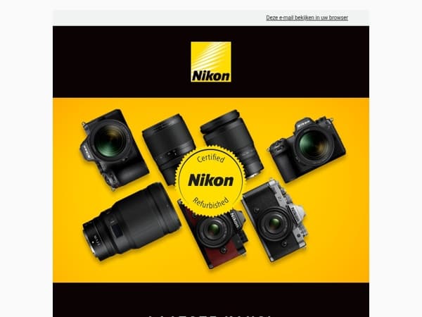 Laatste kans: 15% korting op Nikon refurbished producten.