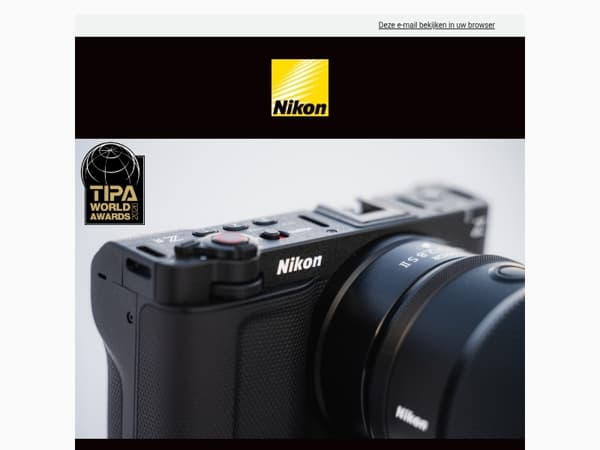 Nikon ZR wint TIPA World Award 2026