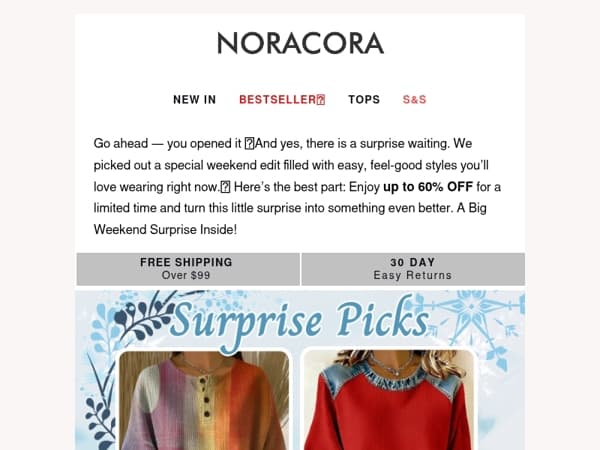 🎁 Open Me! A Weekend Surprise Picked Just for You — Up to 60% OFF