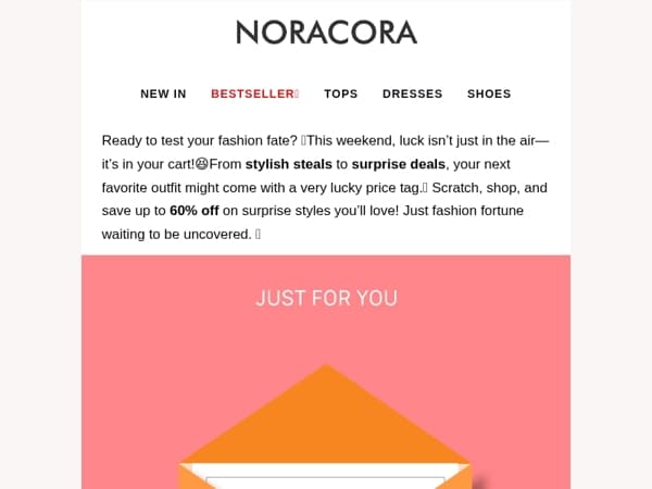 🍀 Fashion Fortune Awaits – Scratch & Save Up to 60% This Weekend Only!👑