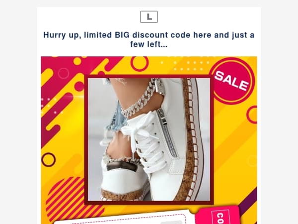 Hurry up, limited BIG discount code here and just a few left...