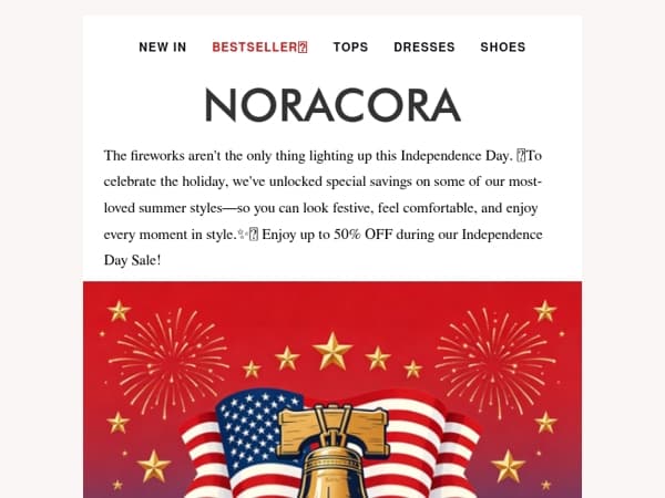 🎆 Independence Day Savings — Up to 50% OFF🎉