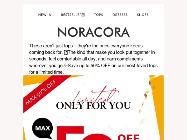 💫 Chic Tops Made Easy — Up to 50% OFF!