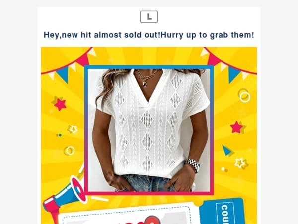 Hey,new hit almost sold out!Hurry up to grab them!