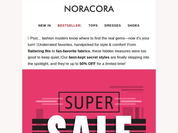 🌟 "The 'Best-Kept Secret' Sale is Live!" Up to 50% OFF Our Hidden Catalog Favorites - Shhh! 🤫