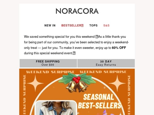 💌 You've Been Chosen for a Weekend Treat — Up to 60% Off Inside! 💫