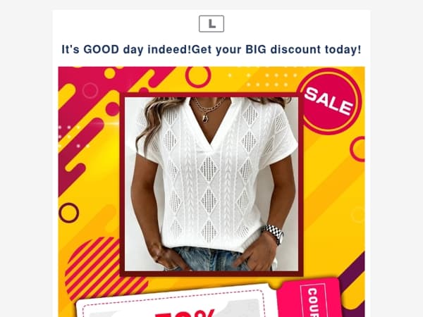 It's GOOD day indeed!Get your BIG discount today!