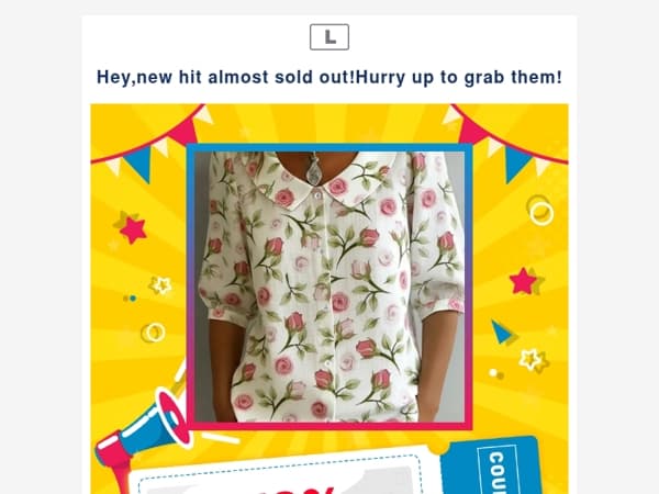 Hey,new hit almost sold out!Hurry up to grab them!