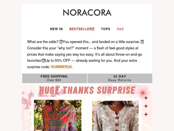 💌Lucky You! Unlock Surprise Savings – Up to 50% OFF! 🎁