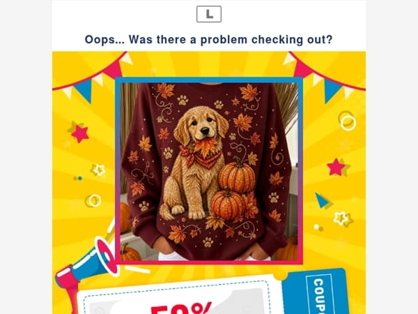 Oops... Was there a problem checking out?