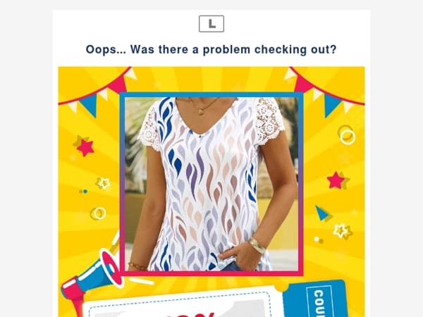 Oops... Was there a problem checking out?