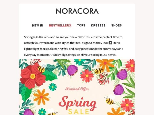 🌷 Sunny Spring Steals — Fresh Looks, Big Savings!🌸