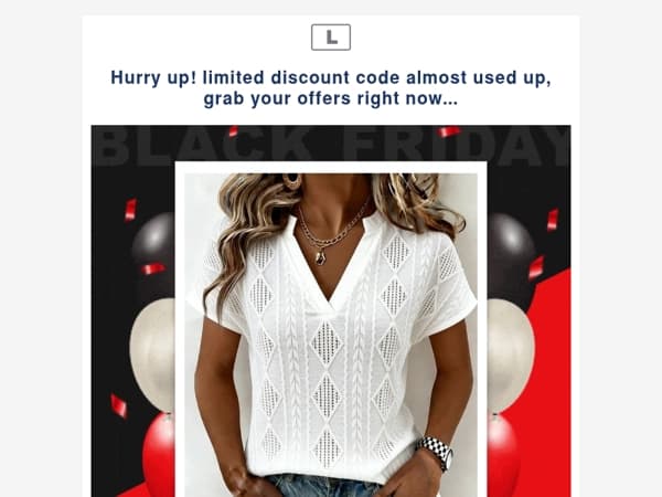 Hurry up! limited discount code almost used up, grab your offers right now...