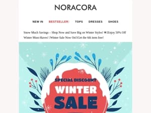 🥰Winter Deals That Warm Your Heart – Save Up to 60% on Your Favorites! 🎉✨