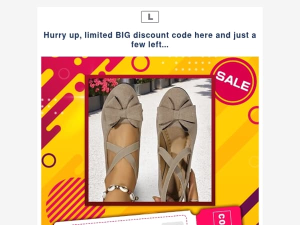 Hurry up, limited BIG discount code here and just a few left...