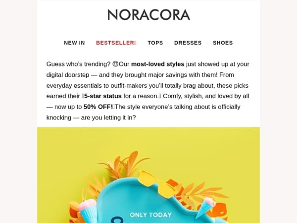 Voted Most Popular✨ is knocking your door! Refresh Your Look with up to 50% off!🥳