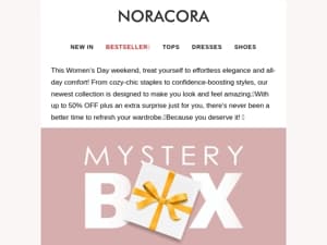 🌸Women's Day Weekend Treat: Up to 50% OFF Cozy Confidence – You Deserve This!🎉