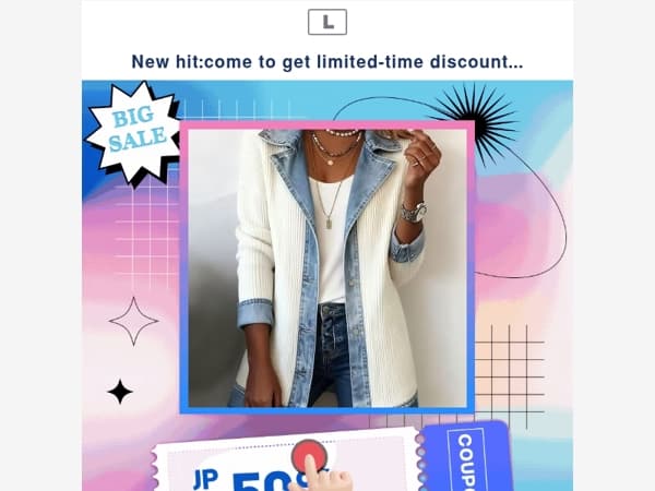 New hit:come to get limited-time discount...