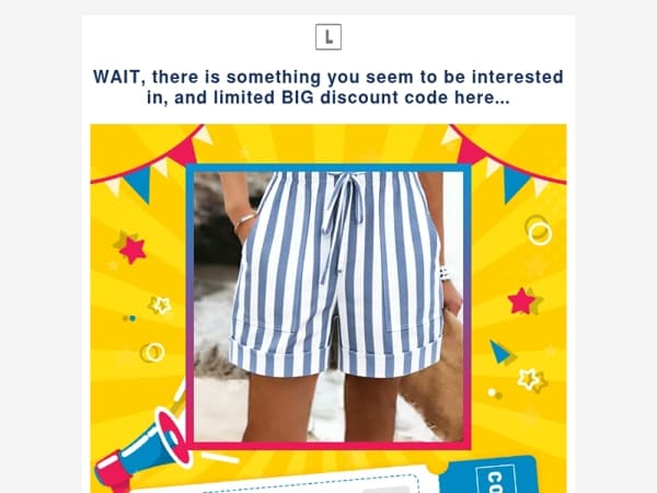 WAIT, there is something you seem to be interested in, and limited BIG discount code here...