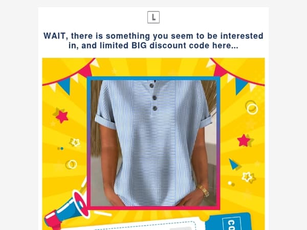 WAIT, there is something you seem to be interested in, and limited BIG discount code here...