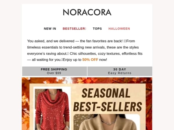 🏆Fan-Favorite Picks Are Here!✨Elevate Your Style with This Season's Best-Sellers!🥳Up to 50% OFF!