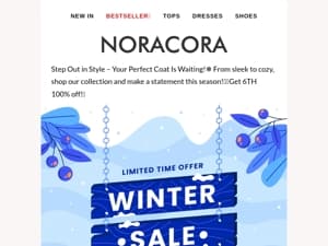 Chilly Days, Hot Styles – Explore Our Stunning Coat Collection!🧥🧣Enjoy Up to 50% OFF!😆