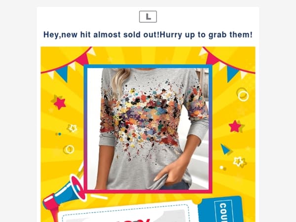 Hey,new hit almost sold out!Hurry up to grab them!