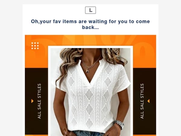 Oh,your fav items are waiting for you to come back...