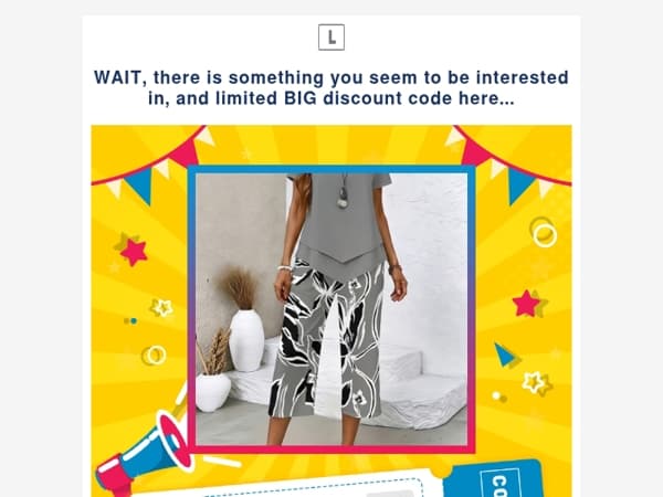 WAIT, there is something you seem to be interested in, and limited BIG discount code here...