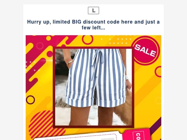 Hurry up, limited BIG discount code here and just a few left...