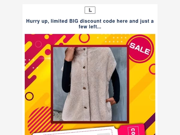 Hurry up, limited BIG discount code here and just a few left...