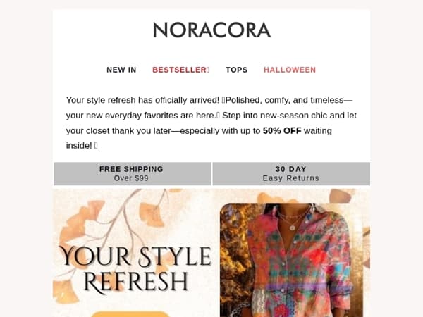 🌺 Psst… Closet Upgrade Alert– Best-Dressed Picks Just Landed! Up to 50% OFF! ✨