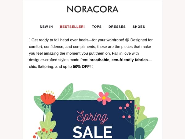 💘 "Falling in Love with Fashion Again!" Up to 50% OFF the Styles That Spark Instant Joy - Just Like First Sight! 😘