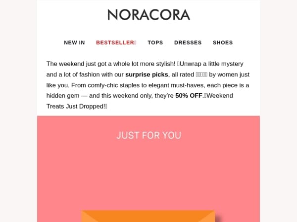 💌 Your Weekend Style Surprise Awaits – 5-Star Looks, 50% OFF, No Peeking! 😉