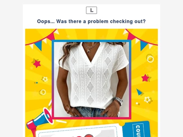 Oops... Was there a problem checking out?