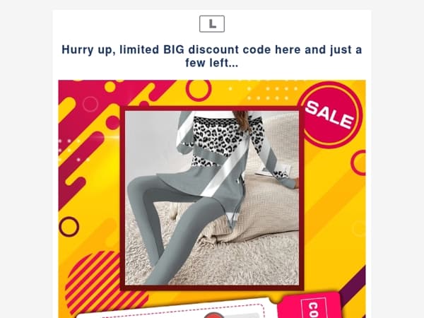 Hurry up, limited BIG discount code here and just a few left...