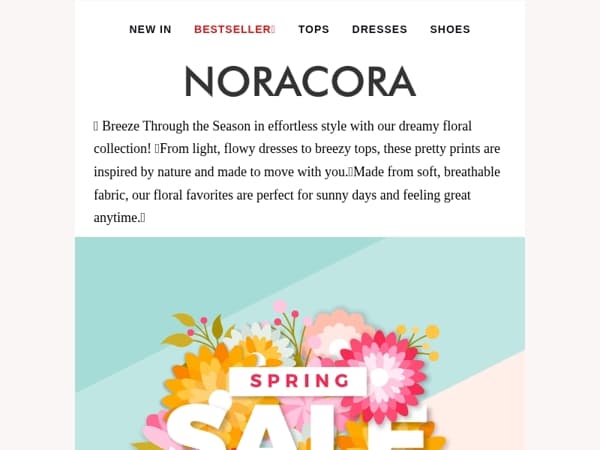 🌺 Breeze Through the Season – Flowy Florals Up to 50% OFF!