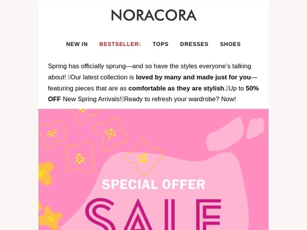 🌸 Spring's In – Loved by Many, Made for You! ✨ Comfy, Stylish & Up to 50% OFF New Arrivals!