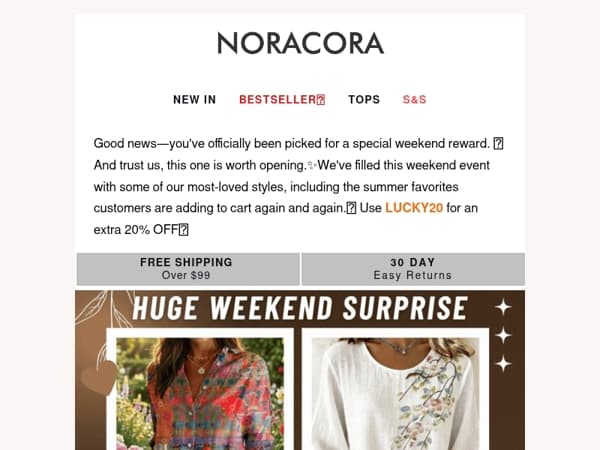 💌You've Been Picked for a Huge Weekend Reward — Up To 60% Off!✨