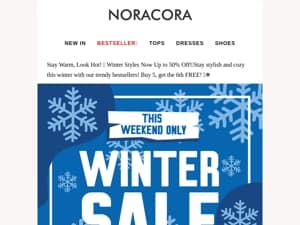 Snow Much Style! ❄️ Upgrade Your Winter Wardrobe with Up to 50% Off!🥳