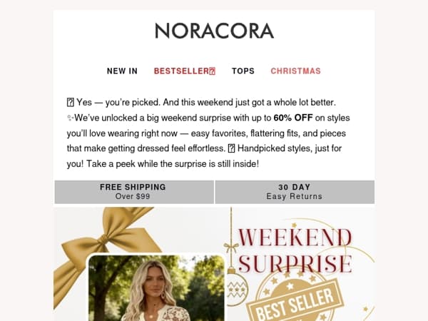 😉You're Picked! A Big Weekend Surprise Is Inside 💫 Up to 60% OFF!