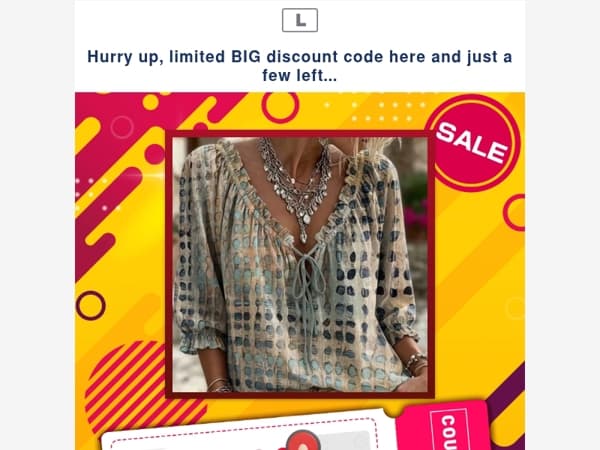 Hurry up, limited BIG discount code here and just a few left...