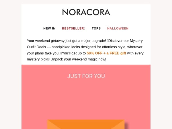 🧳Pack Your Weekend with Style – Mystery Outfits Up to 50% OFF + a Free Gift!🎁