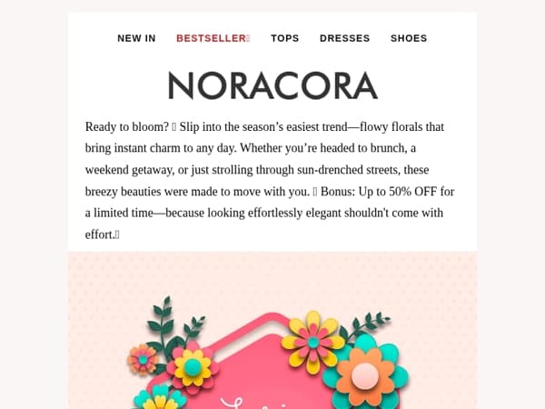 💐 Easy Elegance – Step Into the Season with Flowy Florals!🌼